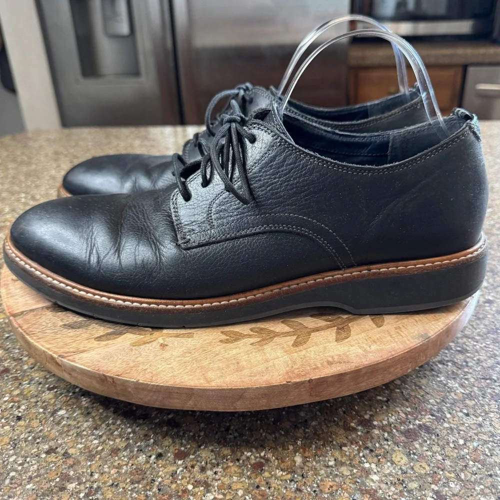 Cole Haan Oxford Shoes Mens 10.5 Black Leather Casual Lace Up Comfort C30690‎